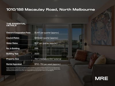 1010/188 Macaulay Road, North Melbourne, VIC 3051 photo 18 of 18